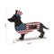 24.5"L Metal/Wooden Patriotic Double Sided HOME/WELCOME Dachshund Décor